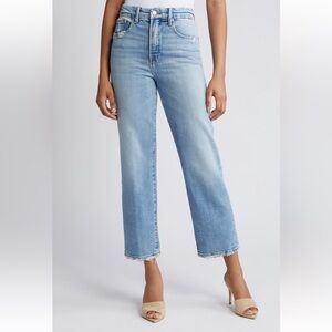 Good American Good Boy Distressed High Waist Crop Jeans